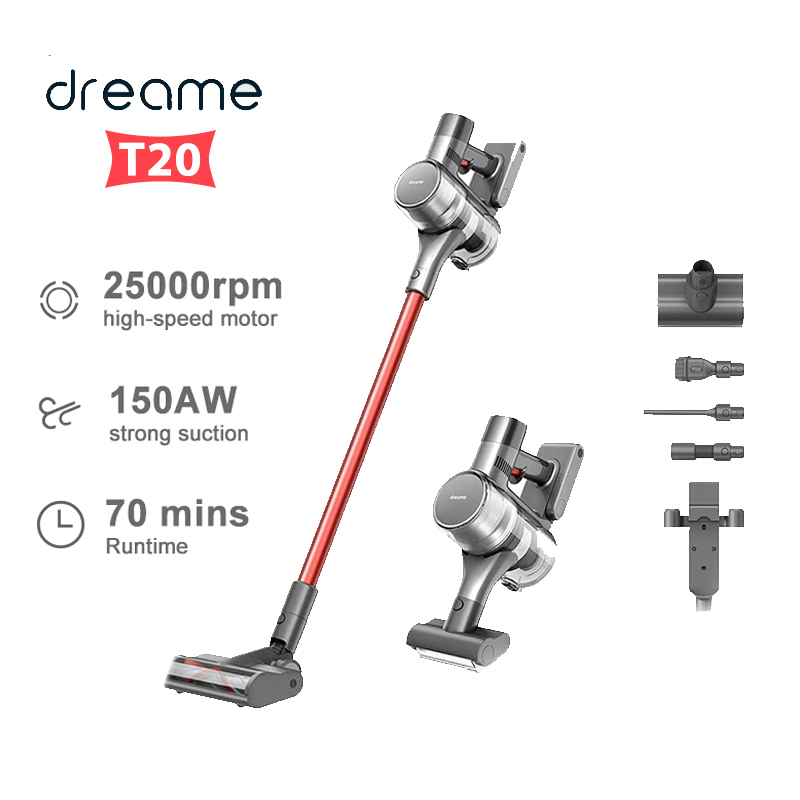 

[EU Instock] Dreame T20 T10 V10 Handheld Cordless Vacuum Cleaner Intelligent All-surface Brush 25kPa All In One Dust Collector Floor Carpet Aspirator inclusive VAT