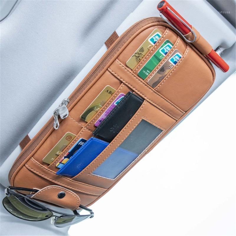 

Car Styling Sunshade Storage Bag Multifunctional Car Visor Organizer Phone Pouch Sunglasses Holder Card Ticket Storage Holder1