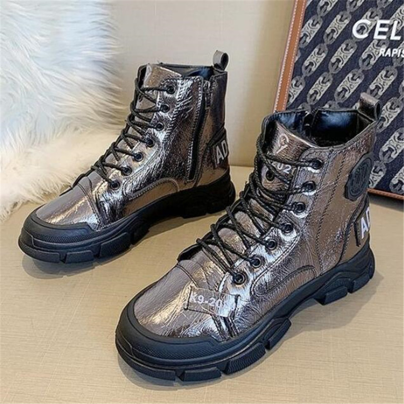 

Women's Riding 2021 Fall and Winter New Snow in Front of Casual Thick-soled Slip-resistant Lasso Plus Velvet Boots B8o0, 8015-02