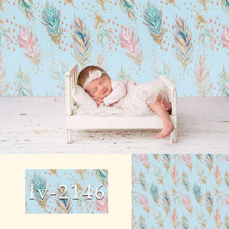 

Photography Backdrop Newborn Baby Background for Photo Studio Photobooth Backdrops feathers Birthday Party Banner1