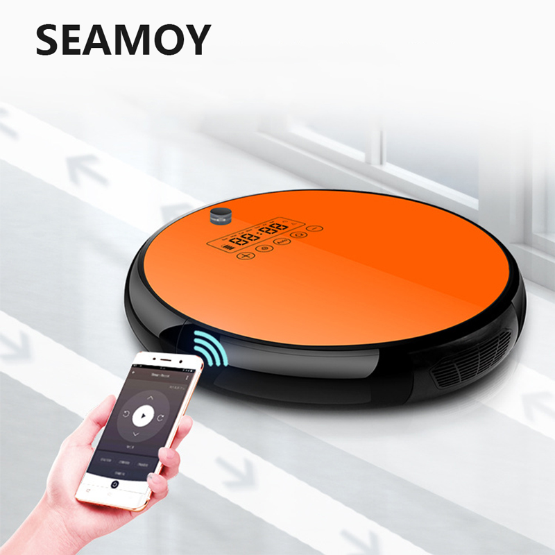 

Seamoy Hoousehold Smart Plan Type Robotic Vacuum Cleaner With Wifi App Control And Auto Charge Robot Sweeper For Home