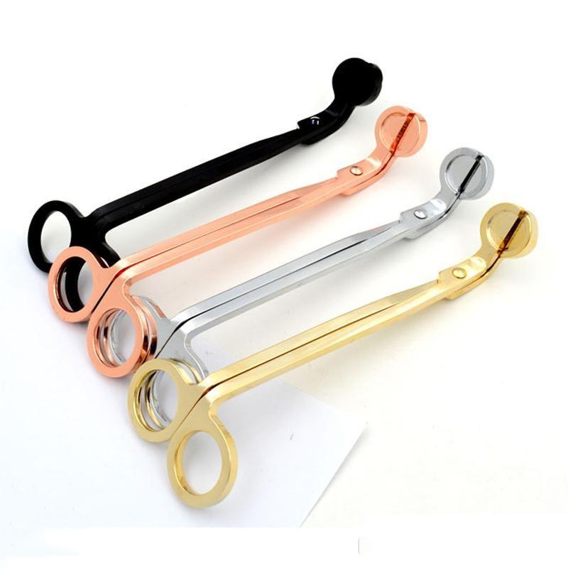 

Stainless Steel Snuffers Candle Wick Trimmer Rose Gold Candle Scissors Cutter Candle Wick Trimmer Oil Lamp Trim scissor Cutter