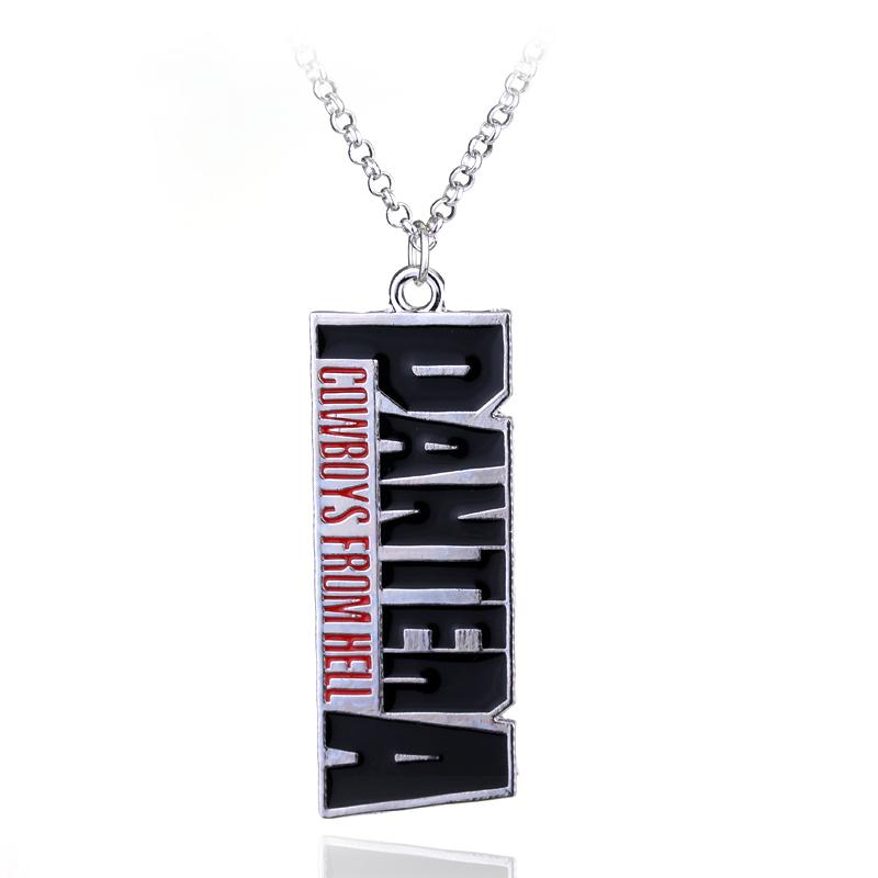 

dongsheng PANTERA Logo Pendant Cowboys From Hell Metal Tag Pendant Necklace for Rock Fans Brand New Jewelry Men Women Gift -30