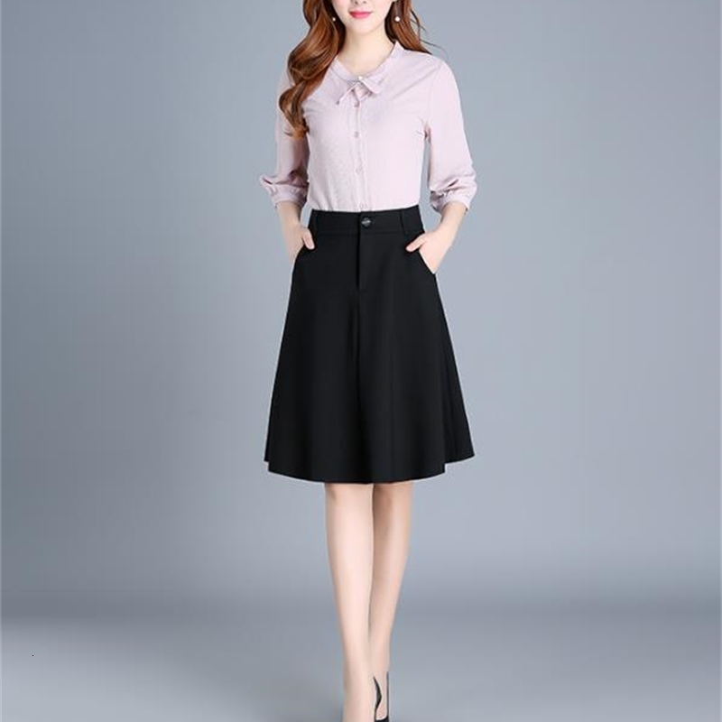 

New Female Black Skirt Will See Professional Word More Size M-4xl Jp96
