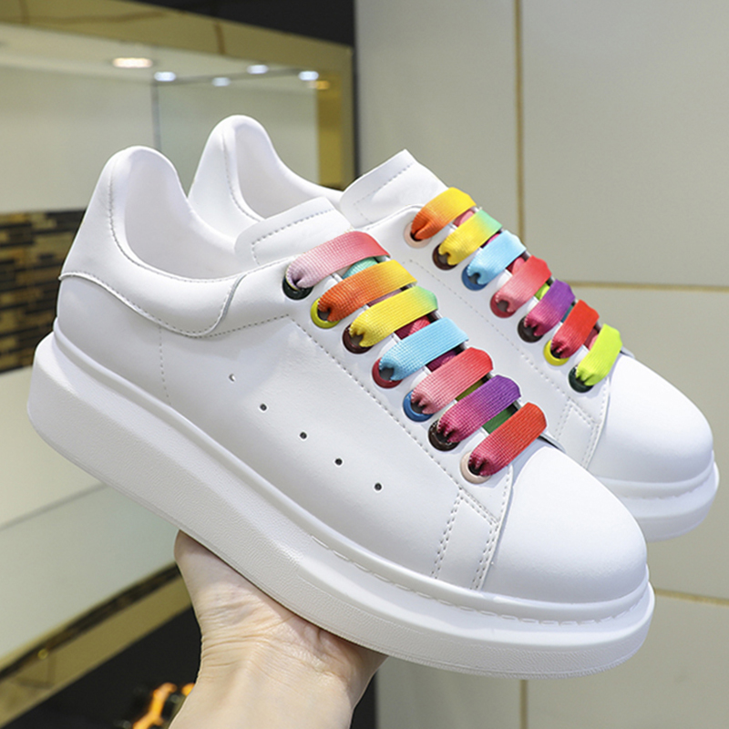

2021 Fashion Platform shoes black velvet white laser yellow blue reflective red snakeskin rainbow multi-color men women sneaker casual shoes, 20 us dollars for box