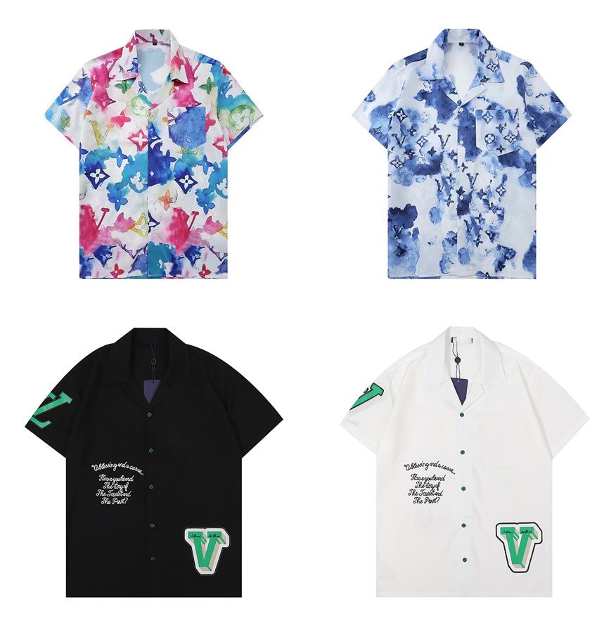 

22SS LUXURY Designer Shirts Men's Fashion Tiger Letter silk bowling shirt Casual Shirts Men Slim Fit Short Sleeve Dress M-3XL, Customize