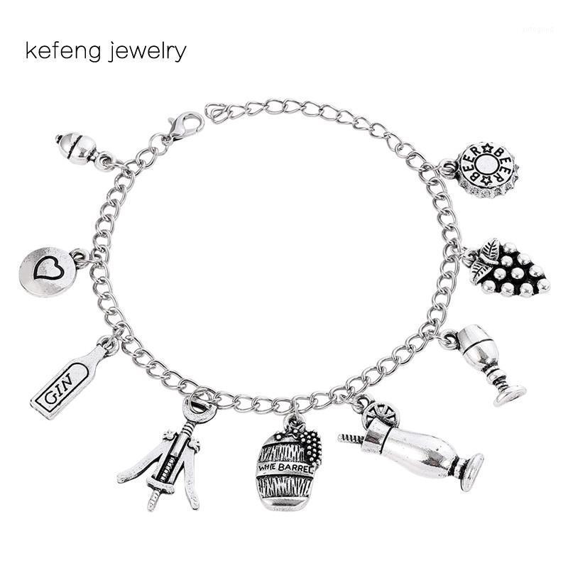 

Charm Bracelets Fashion Bar Bartending Tool Model Silver Color Chain & Bangles For Women Men Jewelry Pulseras Mujer1