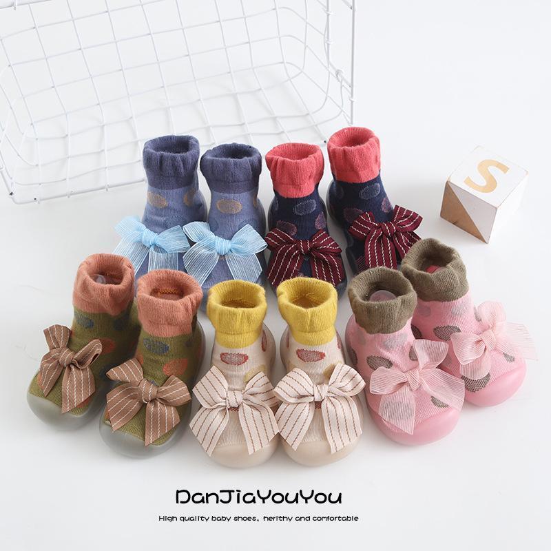 

Baby Toddler Shoes Handmade Walking Shoes Newborn Infant Anti-slip Soft Sole Cartoon Tube Butterfly Indoor Dorpshipping1, Blue