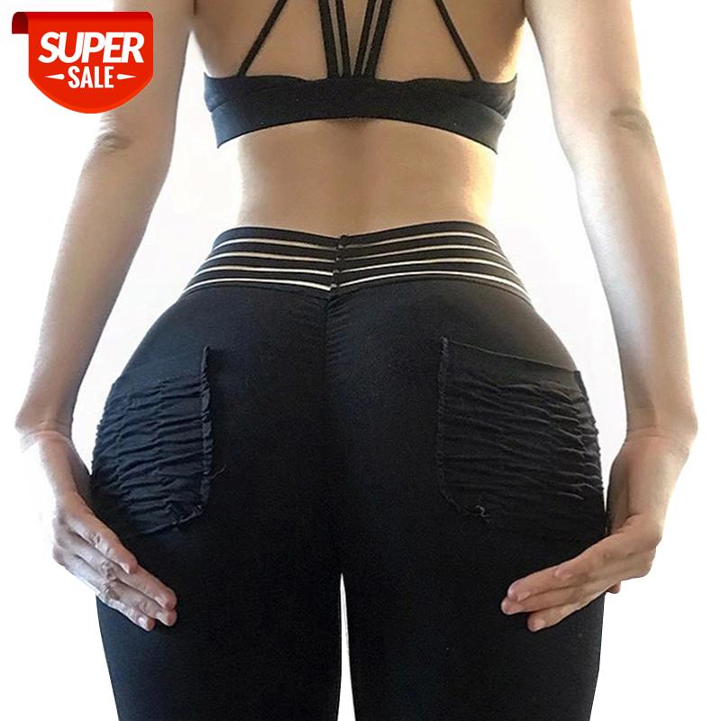 

NORMOV Fashion Leggings Women Workout Fitness Clothing High Waist Legging Femme Pocket Push Up Pants Solid Color Trousers Women #VH5d, Black;white