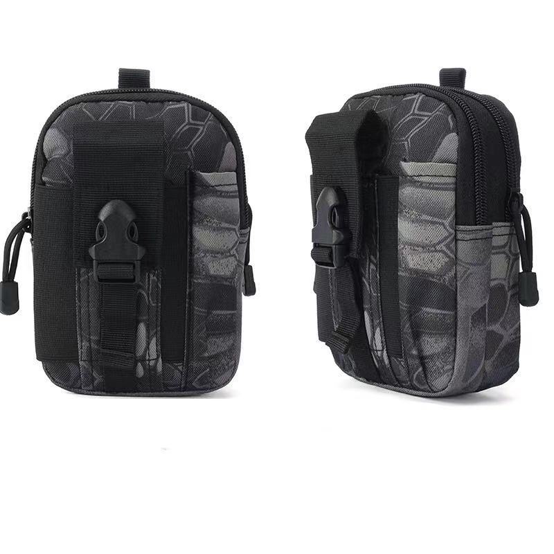 

New military fans tactical waist bag hanging outdoor sports tactical belt waist bag wearing belt zero wallet 5.6-inch mobile phone bag, Red