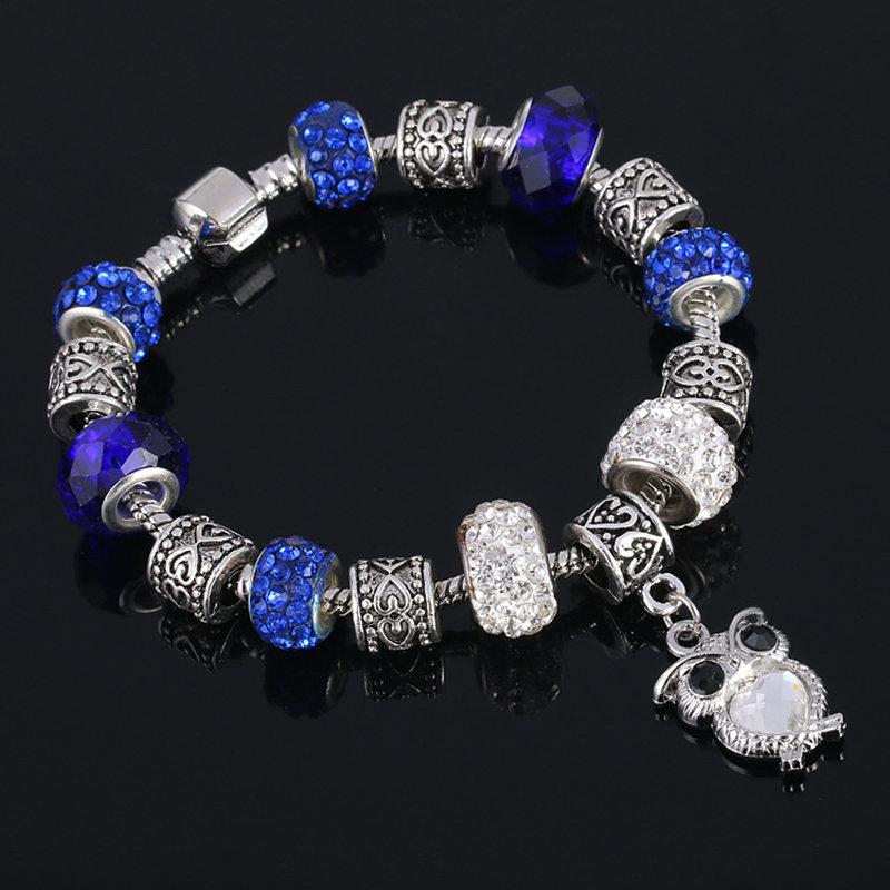 

sales of European style charm Crystal Pearl Bracelet DIY fashion women women's Pan Bracelets Perles Bracelet Authentique Bijoux