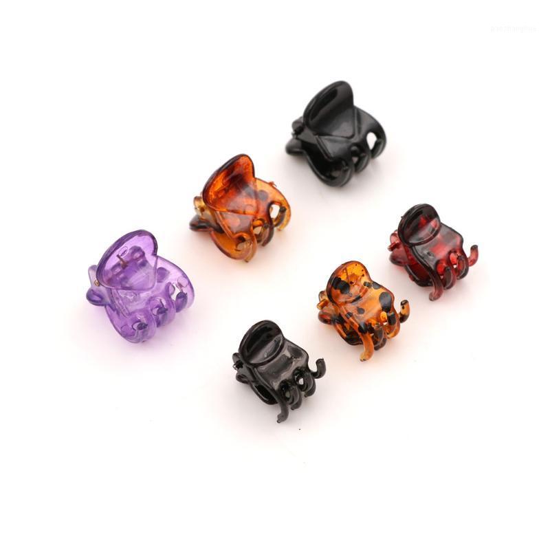 

12pcs /set Small Plastic Hair Clips Mini Clamps Fashion Girls Crab Hair Claw Gifts1, As pic