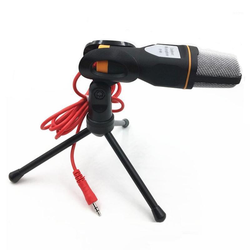 

Wired DC 3.5mm Plug Computer Laptop Singing Condenser Microphone Omnidirectional Tripod with Microphone Bracket Tabletop1