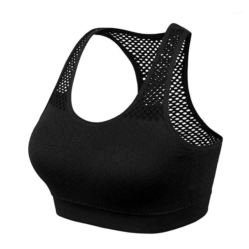 

Ladies Yoga Sports Bra Running Fitness Breathable Sports Brassiere Sweat Absorbent Shockproof Thickened Top1, Blue
