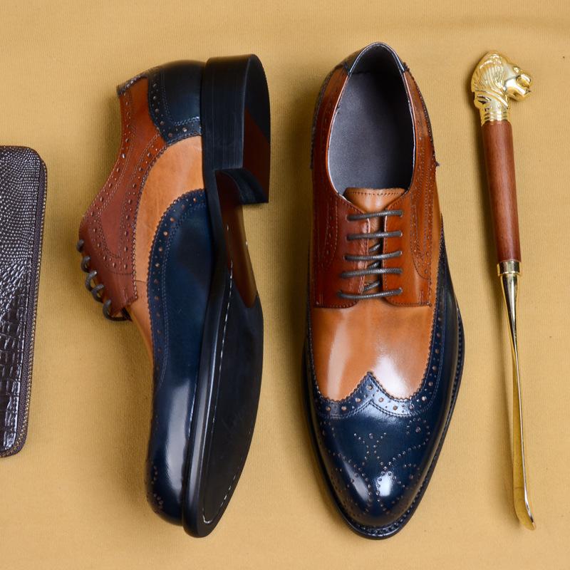

Summer Mens formal shoes leather oxford shoes for men dressing wedding men's brogues office lace up male zapatos de hombre