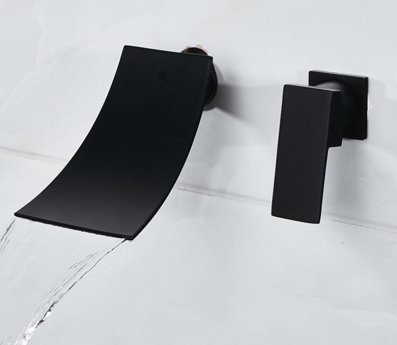 

Waterfall Basin Faucets Wall Mount Waterfall Faucet Single Handle Mixer Tap Bathroom Basin Faucet