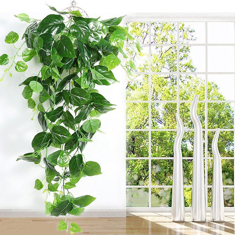 

New Wall Hanging Plant Violet Artificial Flowers Fake Hanging Green Plant Ivy Leaf Garland Vine Home Wedding Decoration1