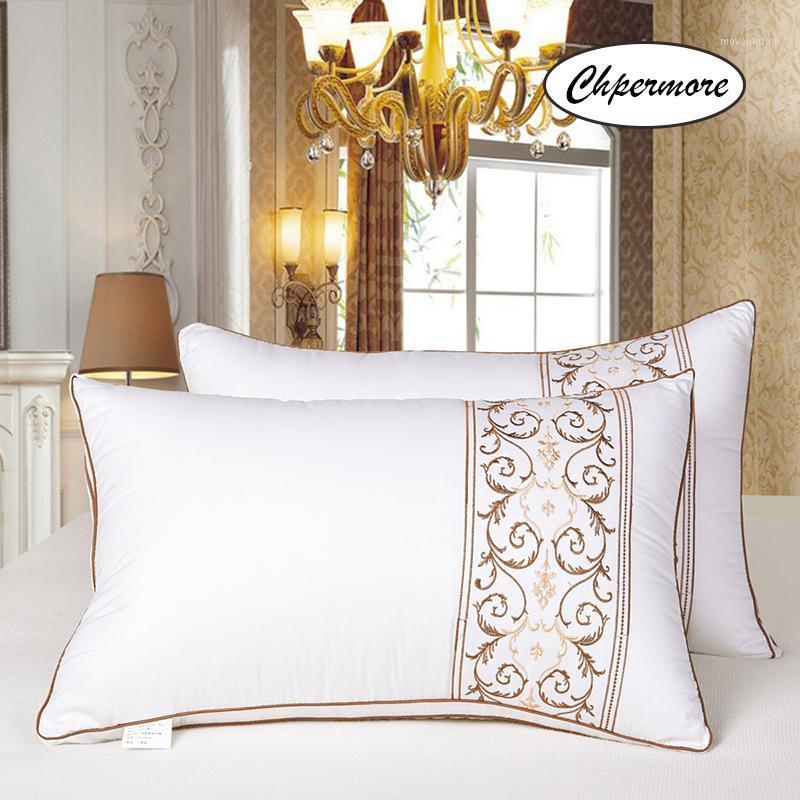 

Chpermore 100% Mulberry Silk Pillow Orthopedic Neck Pillows Five-star hotel Sleeping Health Memory Pillows 100% Cotton Cover1