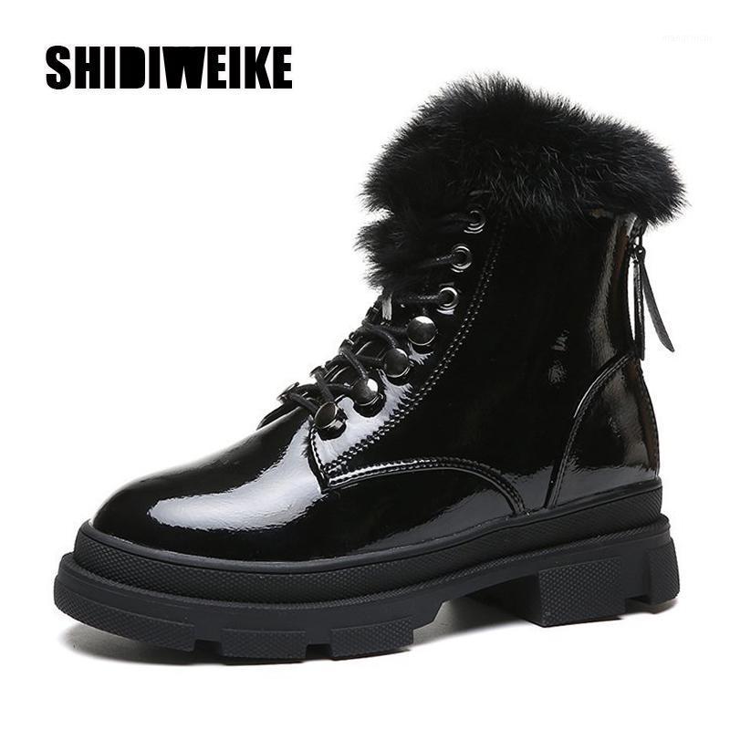 

Sexy Women High Heels Boots Warm Fur Shoes Woman Ankle Boots Cool woman Winter Shoes Black Square Heels V3921, Beige