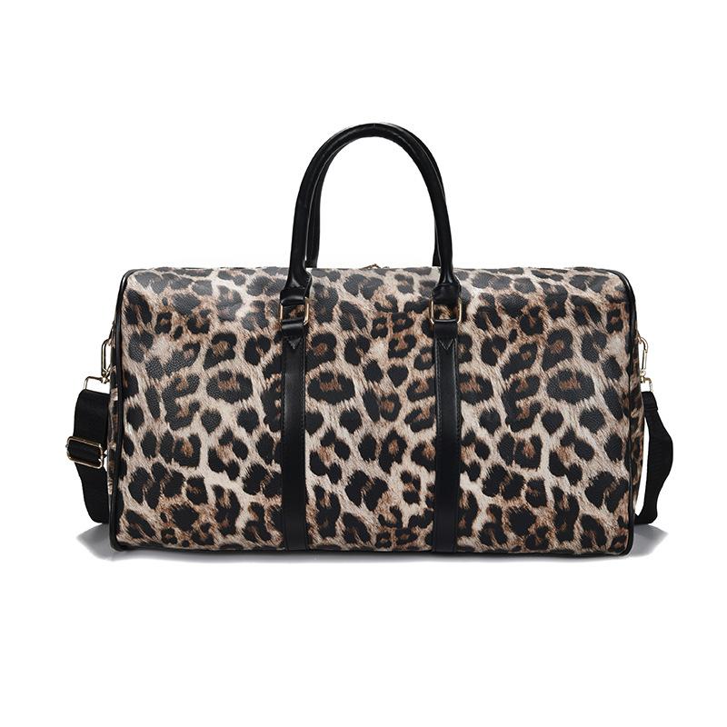 

2021 Fashion Leopard Print Women's travel bag Lether Large Capacity duffle bag Yellow Black Travel bags Hotsale sports women