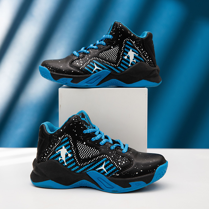 

Boys basketball motorcycle shoes waterproof non-slip soft bottom children's high-top middle-aged children's sports shoes 06020101102, Red