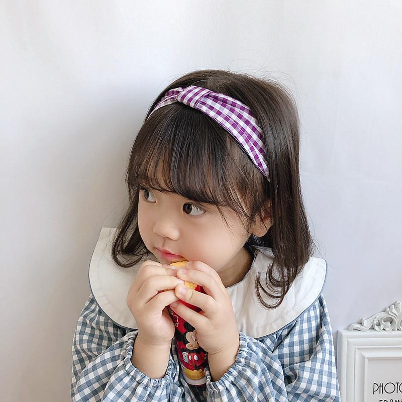 

2020 Spring And Summer Children'S Plaid Headband Fresh Candy Color Bow Hair Band Hair Accessories1, A4