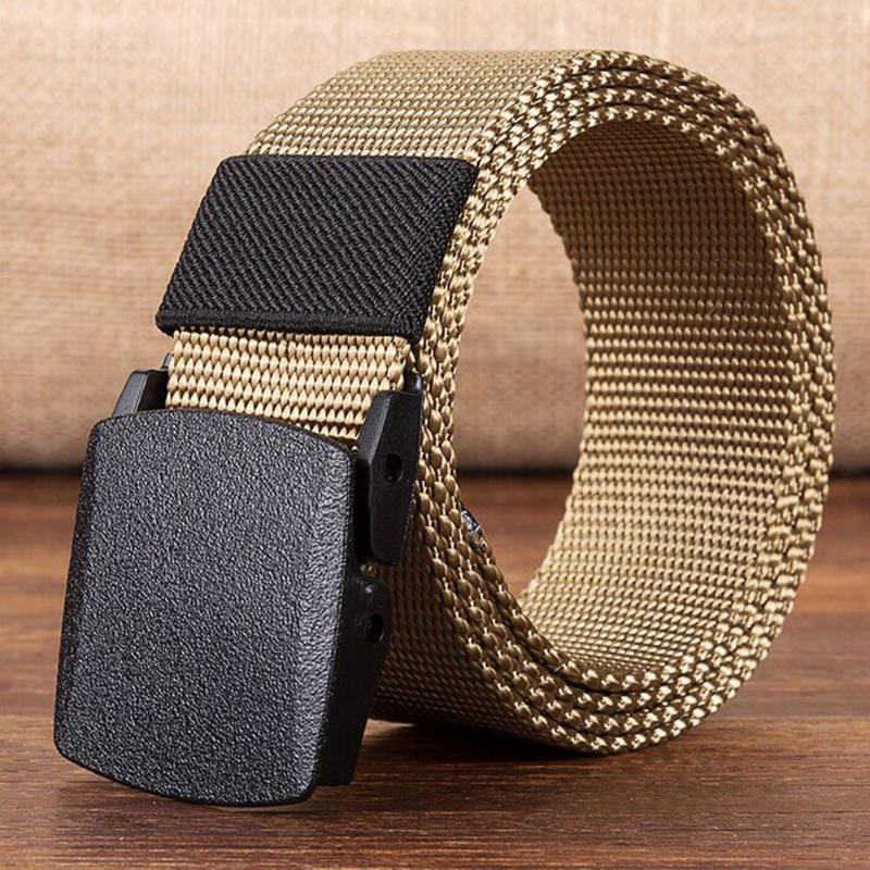 

Canvas 2020 Hot Tactical Casual Belts Men's Fashion Wild Korean Thicken Long Cloth Belts Male Knitted Waistband Ceintures Homme, Black