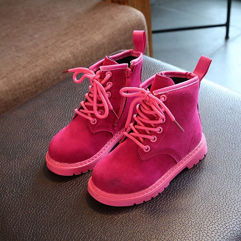 

Martin Teen Plush Children Red Kids Winter For Rose Girls Student Cotton Shoes Snow Boots New 5 6 10 8 12 Years old 2020, Rose red