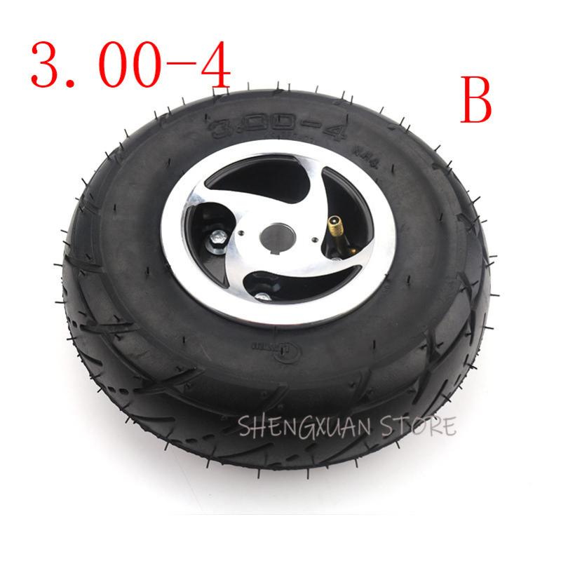 

3.00-4/ 4.10-4 Electric Scooter Wheel with Alloy Rim Hub and Inner Tube Wheels Gas Scooter Bike Motorcycle