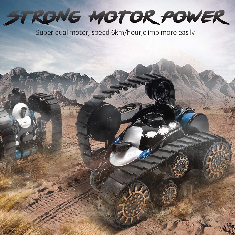 

Electric Remote Control Toy Car 360-Degree Flip Stunt Toy Car Tracked Off-Road All-Terrain Toy Tank