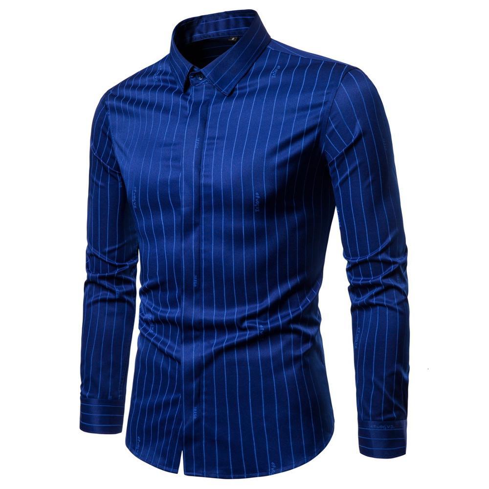 

2021 New Men's Shirts Male Autumn Casual Long Sleeve Man Shirt 88gz, Blue