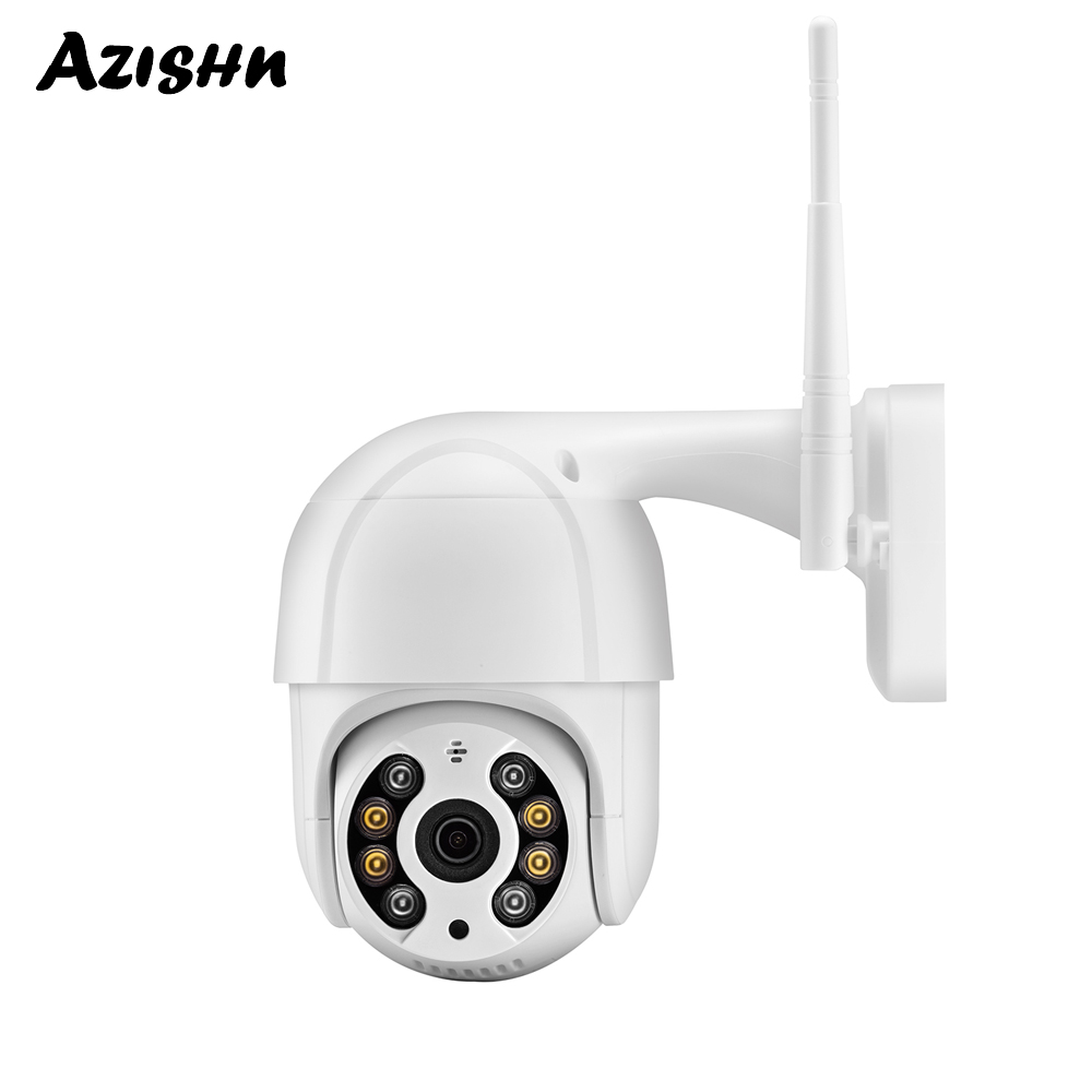 

AZISHN 3MP PTZ Wireless IP Camera 4X Digital Zoom Speed Dome 2-Way Audio 1080P Outdoor Waterproof WiFi CCTV AI Human Detection