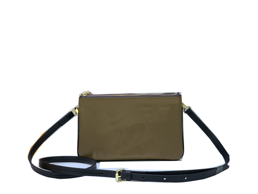 

Double Zip Pochette Bag High Quality Classi cwallets Woman Fashion designers Clutch purses Bags Monogrames Clemence long wallet Card Holder Purse With Box Dust 203, White