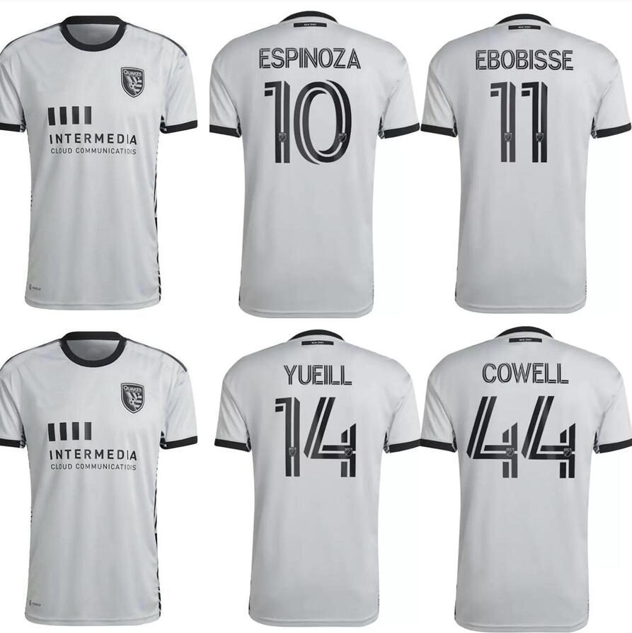 

mls 2022 San Jose Earthquakes soccer jerseys home away 2023 22 23 Espinoza Yueill Ebobisse Cowell FOOTBALL SHIRTS FAN VERSION top thailand quality, White