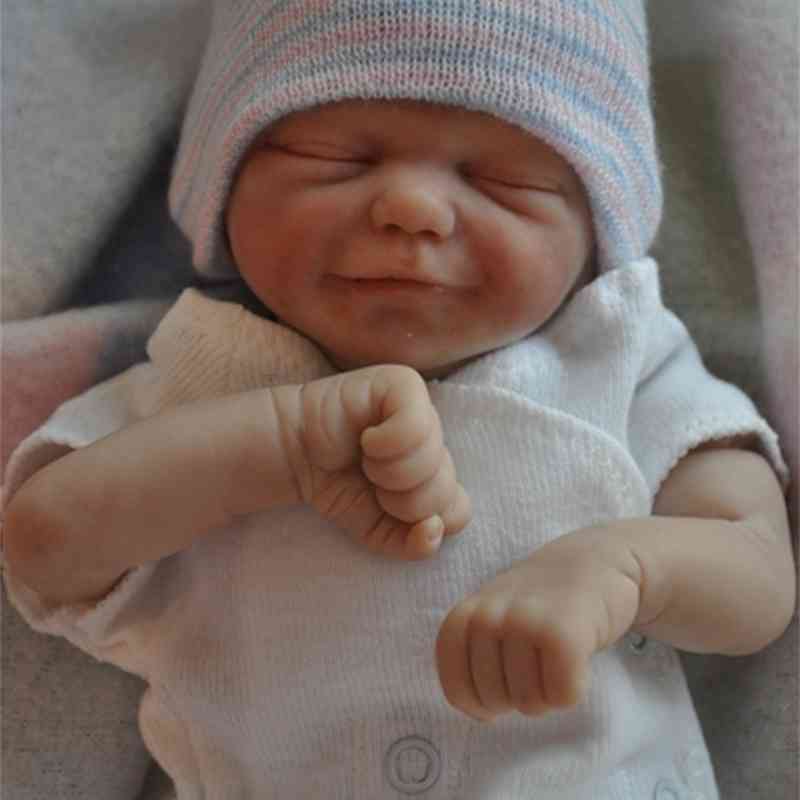 

Mini bebe reborn kit Zane 9" Inches Baby Vinyl Unpainted Parts DIY Blank Reborn Doll Kit, 9in