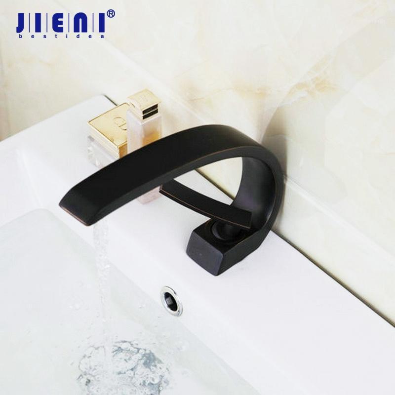 

Wash Basin Torneira Waterfall Bathroom Oil Rubbed Black Bronze Deck Mount 9910B Single Handle Sink Faucets,Mixer Tap1