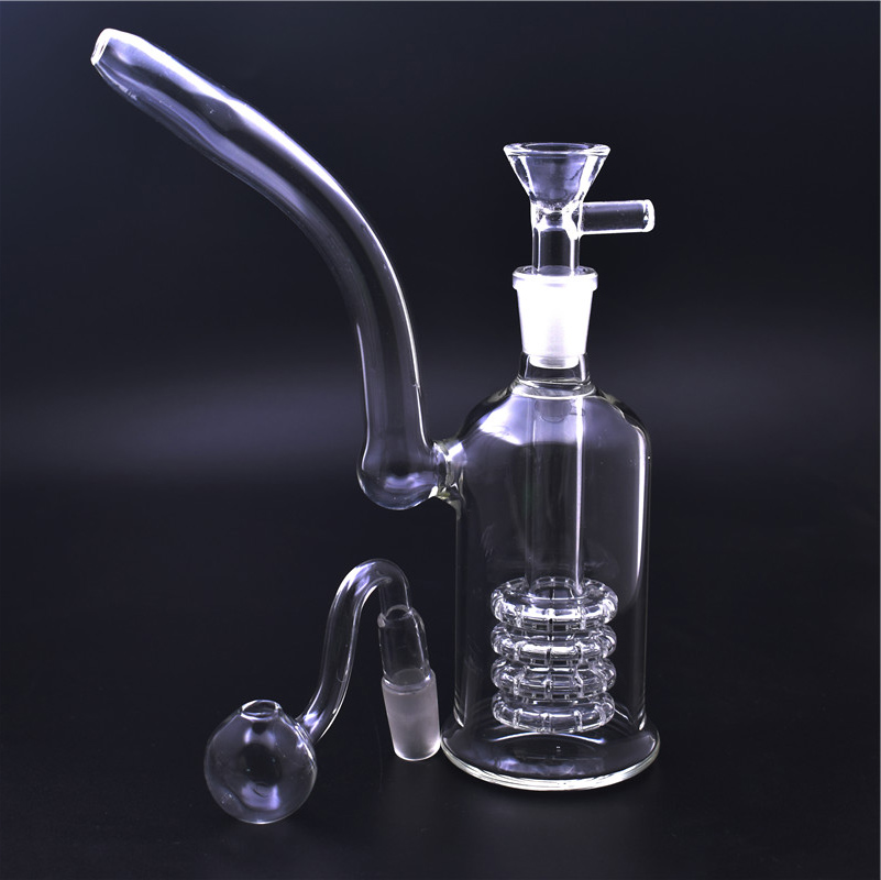 

Heavy 8inch Glass beaker Bongs inline Stereo Matrix perc birdcage dab rig bongs 14mm ash catcher bong with glass oil burner and bowl