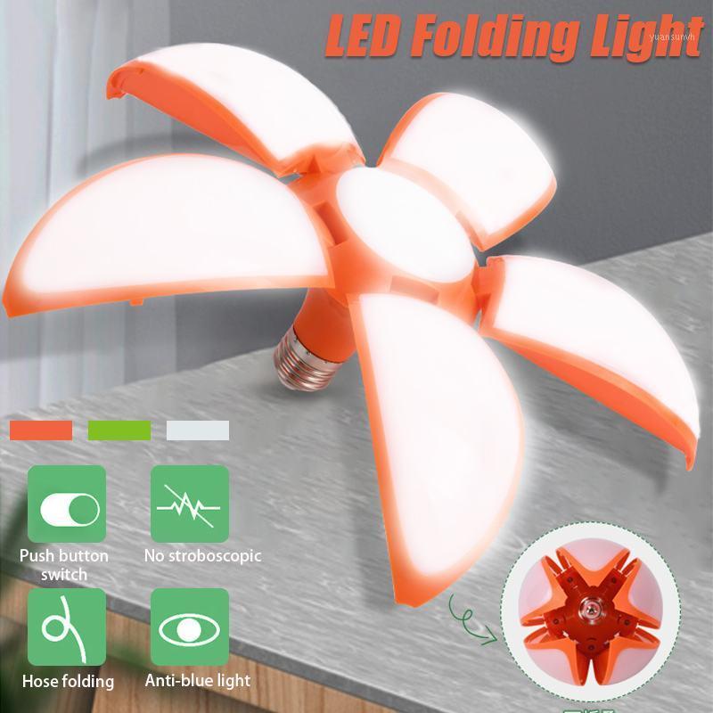 

50W Portable Deformable Led Lights Lotus Night Lights Folding 5 Leaf LED Indoor Lamp for Bedroom Living Room Factory Garage1