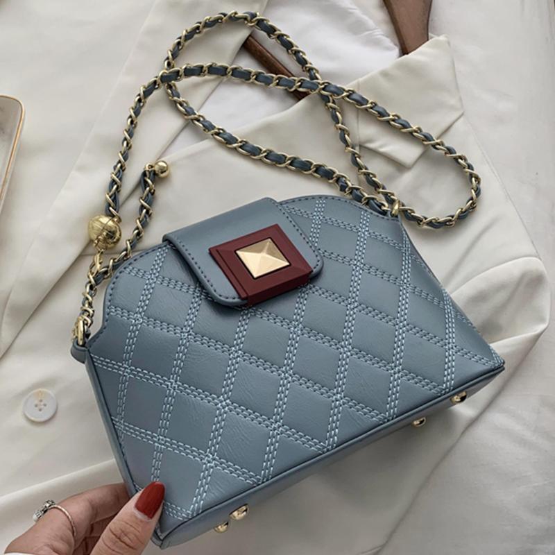 

Fashion Diamond Lattice PU Leather Shoulder Bags For Women Designer Handbags High Quality Flap Bag Simple Female Crossbody Bag, Beige