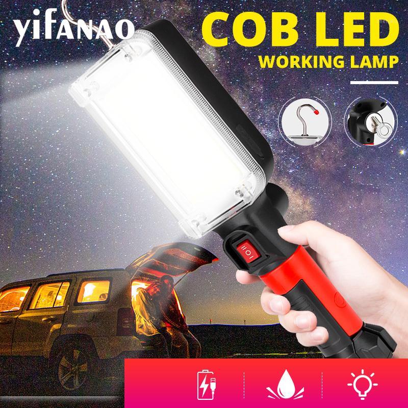 

LED Work Light COB Floodlight Rechargeable Maintenance Lamp Use 2*18650 Battery LED Portable Magnetic Light Hook Clip Waterproof1