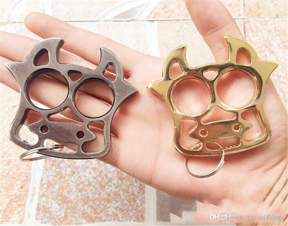 

New Niu Zhihu Key Finger Tiger Iron Two Fingers Self-defense martial arts supplies Creative Finger Tiger Broken window, Black