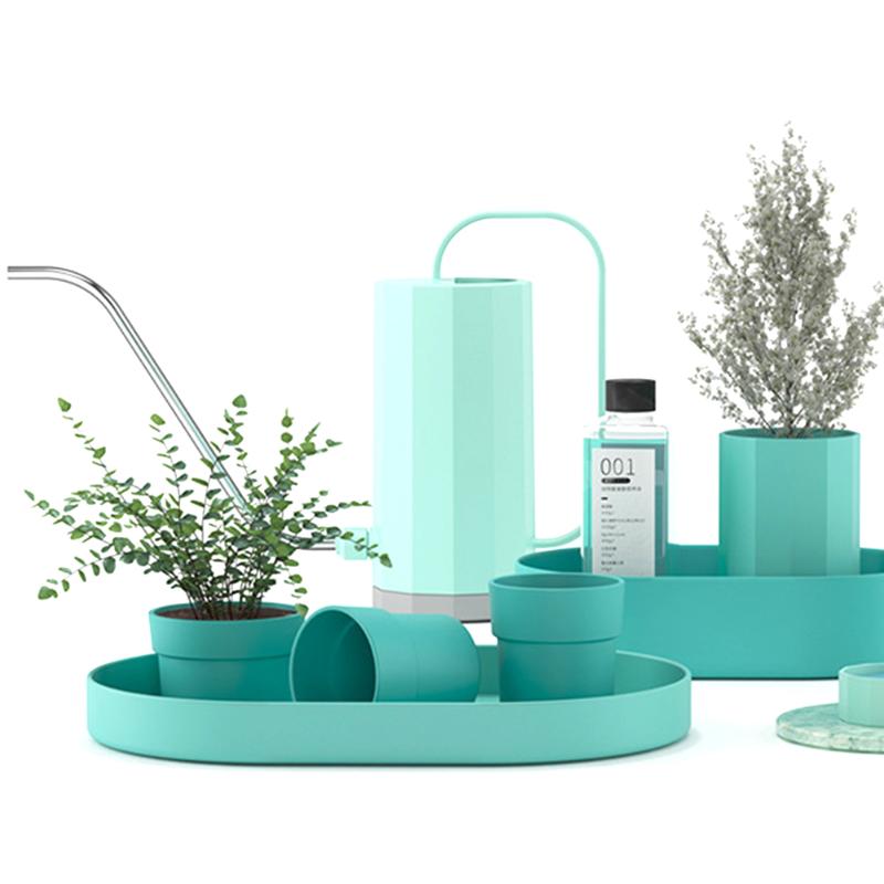 

1.2L Handle Plant Sprinkler Potted Gardening Tools Long Mouth Flowers Kettle Cylindrical Practical Watering Can Plastic Bonsai, White