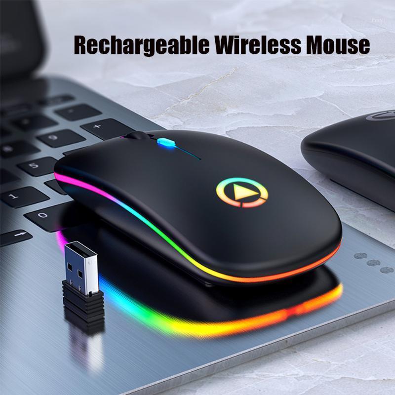 

Rechargeable Mouse Wireless Silent LED Backlit Mice USB Optical Ergonomic Gaming Mouse PC Computer For Laptop Computer PC1