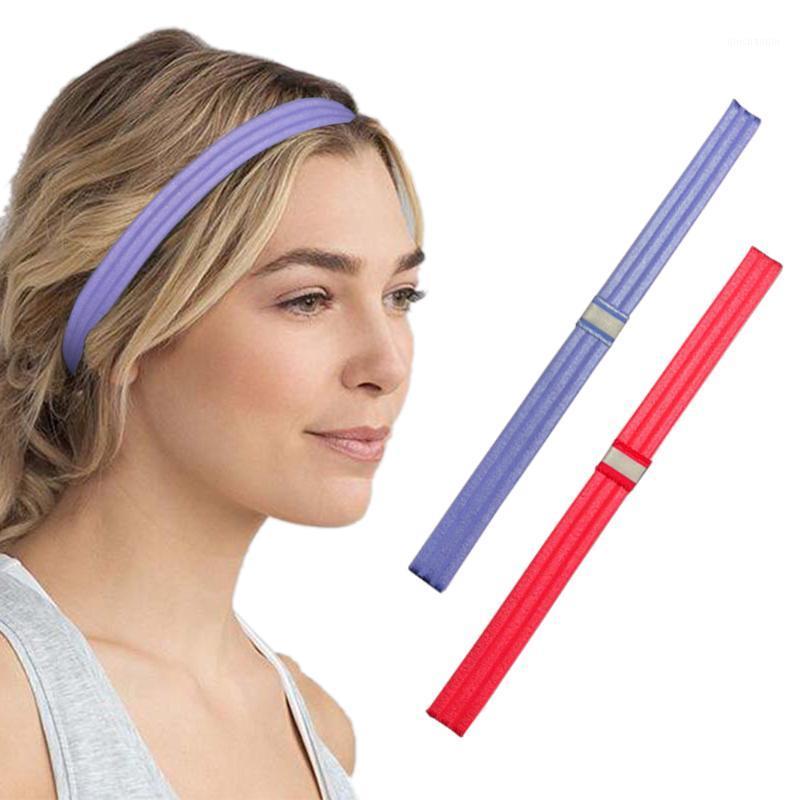 

Sport Headband Sweatband Hair Band Anti-slip Headwear Elastic Hair Band 2PCS1, Red