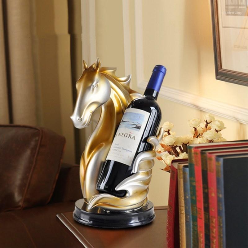

Steed Wine Rack Decoration Best Bottle Holder Creative Retro Resin Wine Stand Bar Decor Accessories Home Decoration1