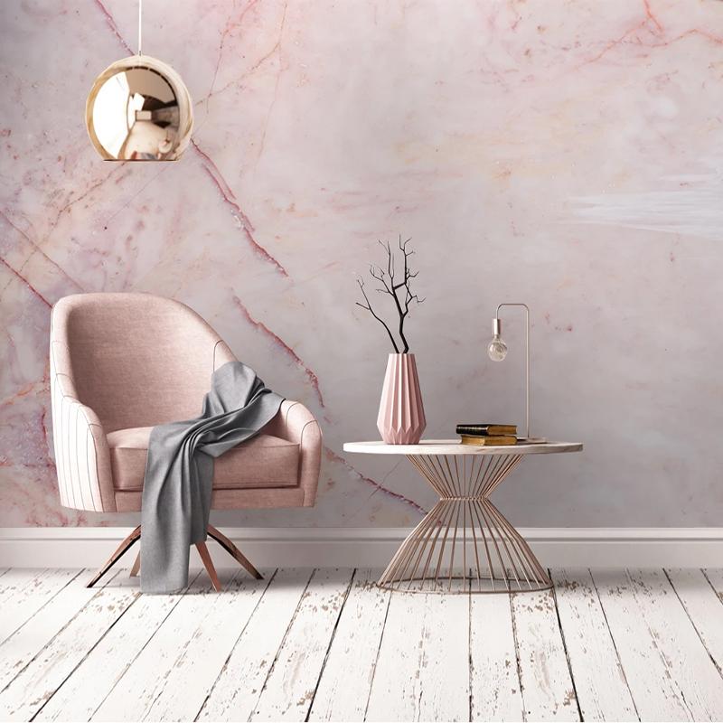 

Custom Photo 3D Pink Stone Marble Pattern Waterproof Canvas Painting Wallpaper Modern Living Room Sofa TV Background Wall Mural, As pic