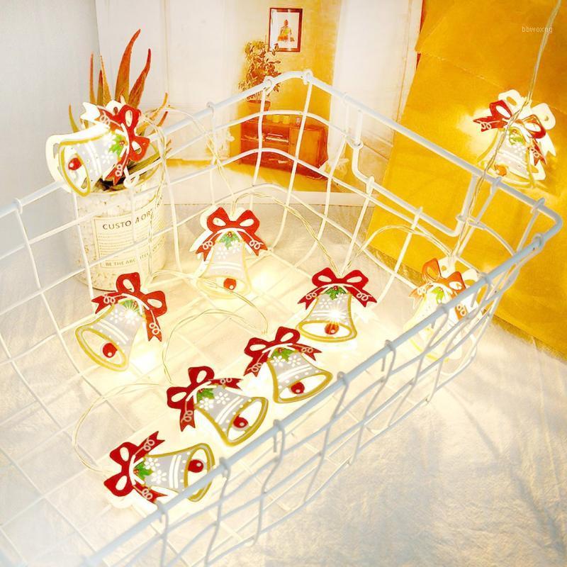 

10LED Christmas Bells Lights Mental Fairy Lights Outdoor For Christmas Party Wedding Holiday Atmosphere Decoration1