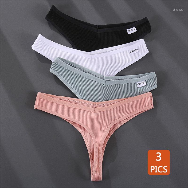 

Ladies Thread Sexy Cotton 3Pcs Thong Women Breathable Comfortable Underwear Panties Fashion -XL Briefs Low Waist Lingerie New1, Set18
