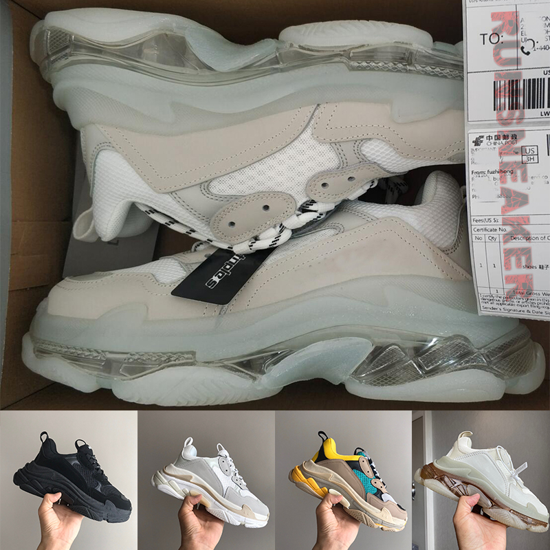 

2022 Trends Boots For Men Women Triple S Shoes Designer Platform Heels Sneakers Clear Sole Black White Green Man Woman Chunky Fashion Paris Casual Trainers