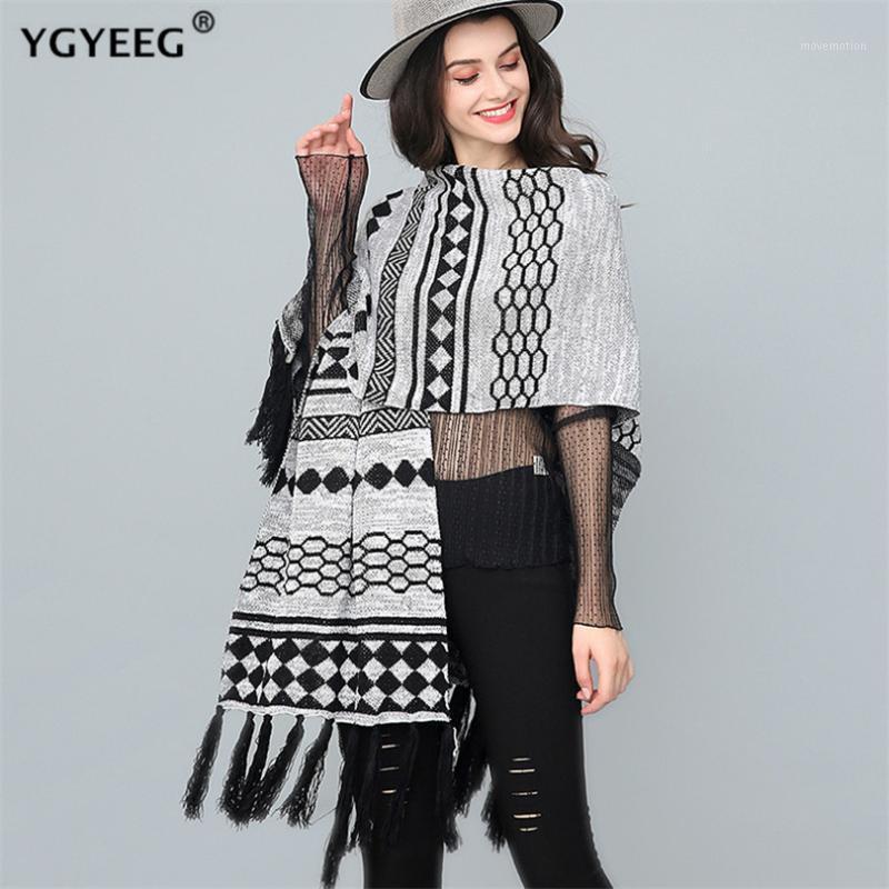 

YGYEEG Cashmere Scarves Winter Scarf For Women Headband Tassel Winter Scarves Warm Female Wraps Thicker Bandana 20201